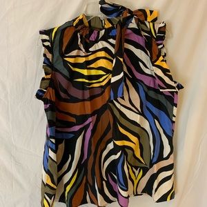 Who What Wear animal print blouse